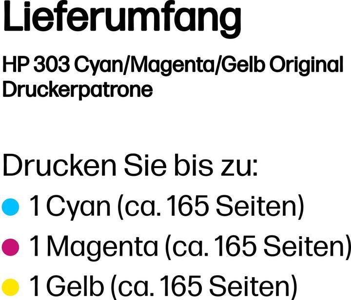 Immagine prodotto HP 303 (M, Y, C)