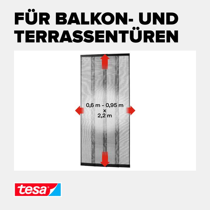 Produktbild tesa Insektenschutz Alu Lamellentür für Balkon- und Terrassentüren (95 x 220 cm)