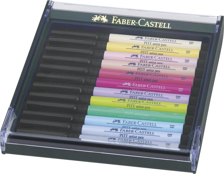 Actual product image Faber-Castell Pitt Artist Pen Brush (Multicoloured, 12 x)