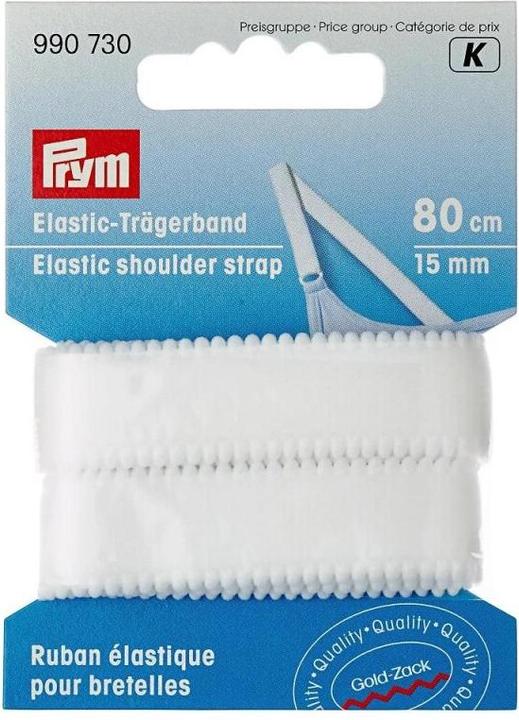 Produktbild Prym Elastic-Trägerband, weiss 15 mm, Karte 0.8 m