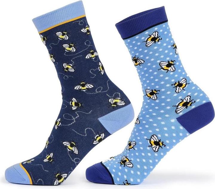 Actual product image Aubrion Womens/Ladies Bee Bamboo Socks (Pack of 2) (pack of 2, One size)