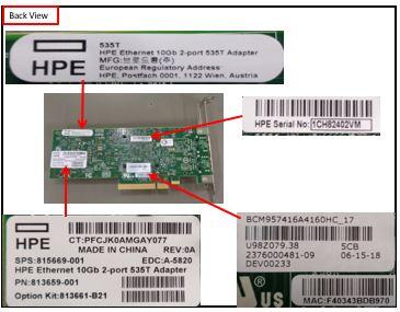 Immagine prodotto HPE Scheda di rete 535T, 2 porte 10GB RJ45 (Mini PCI Express)