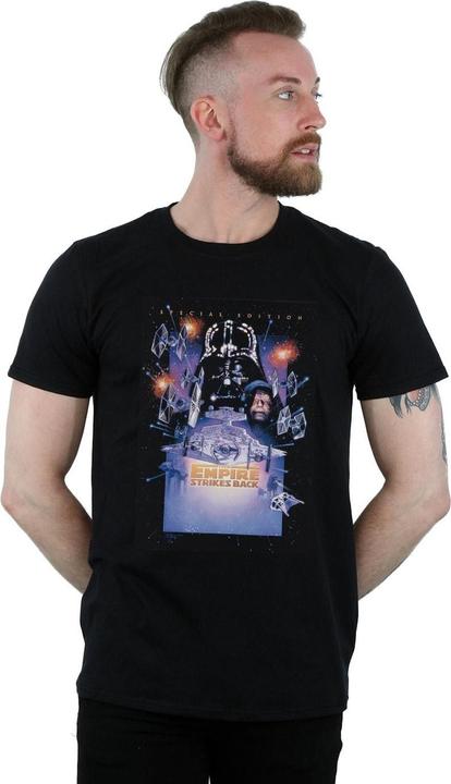 Actual product image Star Wars Mens Episode V Movie Poster T-Shirt (3XL)