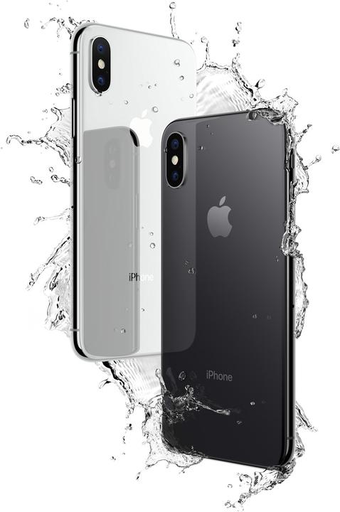 Actual product image Apple iPhone X (64 GB, Silver, 5.80", 12 Mpx, Single SIM, A / Like new)