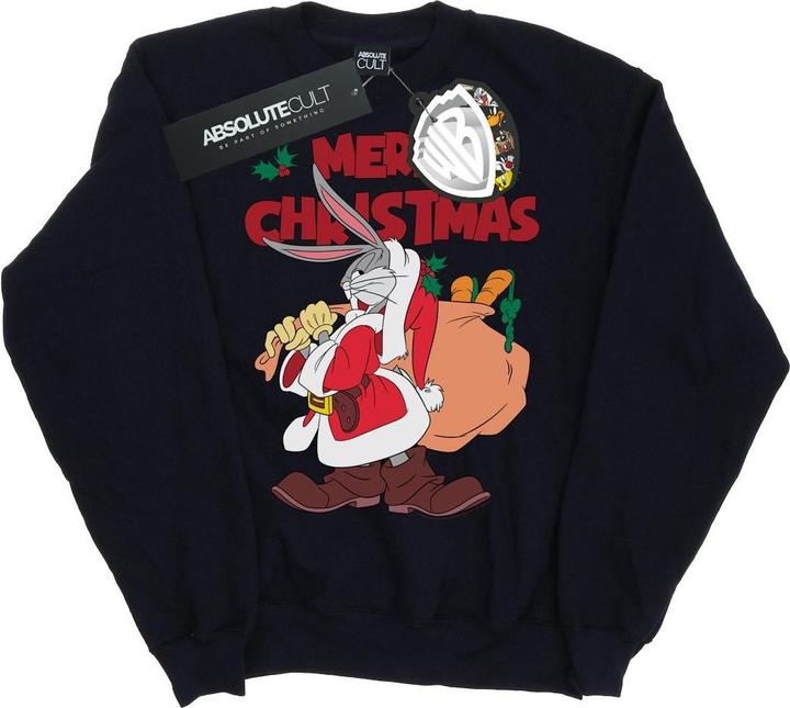 Actual product image Looney Tunes Mens Santa Bugs Bunny Sweatshirt (XXL)