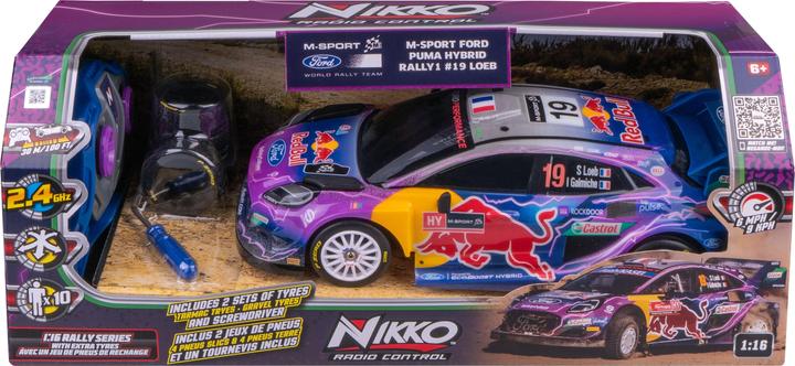 Produktbild Nikko Ferngesteuertes Auto RC M-Sport Ford Puma, Red Bull Design, mit Extra Set Reifen und Schrauben