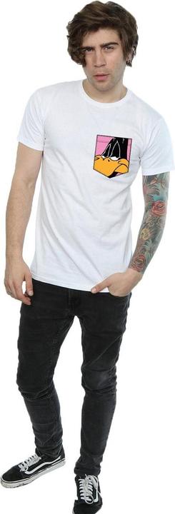 Image du produit Looney Tunes - T-shirt DAFFY DUCK FACE FAUX POCKET - Homme (3XL)