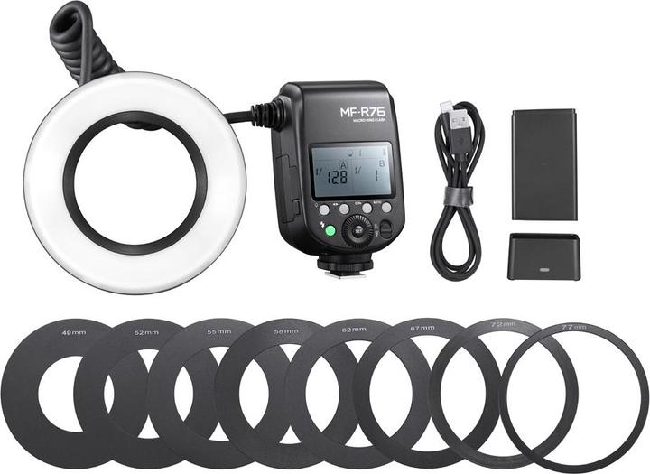 Actual product image Godox MF-R76 (Macro flash, Sony, Pentax, Canon, Panasonic, Nikon, Olympus, Fuji)