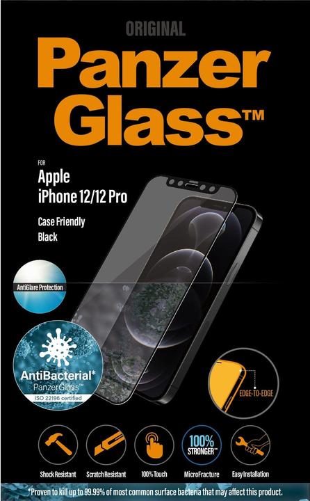 Image du produit PanzerGlass Case Friendly Black (1 pièce(s), Apple iPhone 12, Apple iPhone 12 Pro)