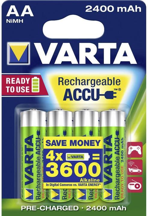 Image du produit Varta Batterie rechargeable (4 pcs, AA, 2400 mAh)