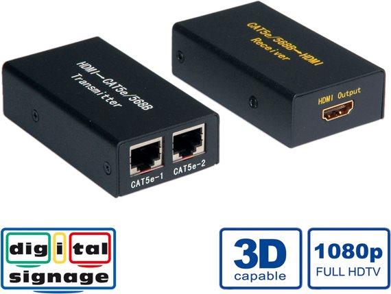 Produktbild Value HDMI Extender via TP Kabel auf 25m, 2K (0.08 m, HDMI)