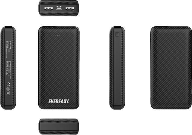 Image du produit Eveready PX20B - Banque d'alimentation 20000 mAh 2x USB-A (Noir) (20000 mAh, 74000 Wh)