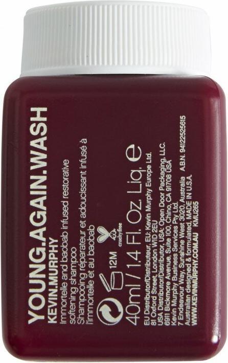 Kevin Murphy KEVIN MURPHY Young Again Wash Shampoo odbudowujący szampon do włosów 40ml (40 ml, Flüssiges Shampoo)