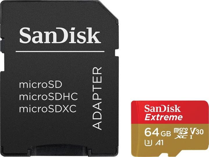 Image du produit SanDisk Extreme (64 Go, microSDXC, U3, UHS-I)