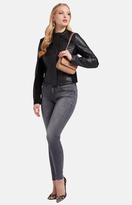 Actual product image Guess Jacke New Fiammetta aus Kunstleder mit Reissverschluss (L)