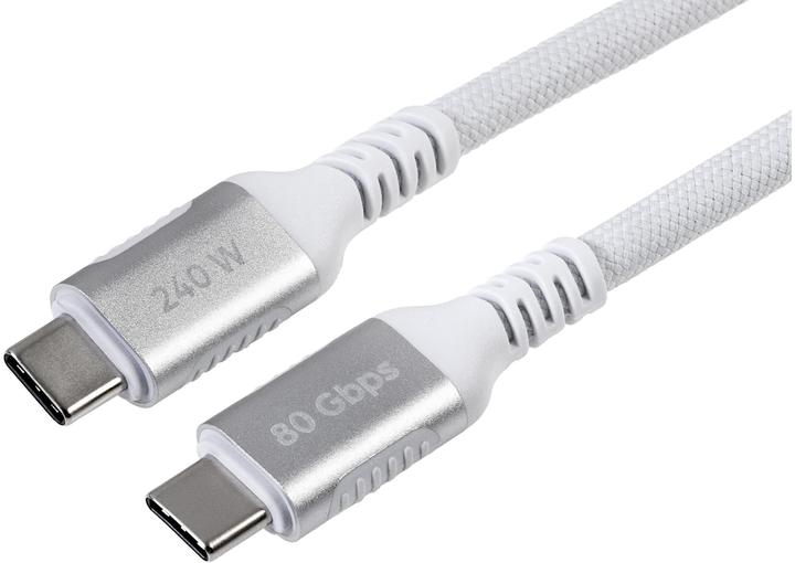 Actual product image Onit Thunderbolt-5-Kabel USB C - USB C 0.5 m, Weiss (0.50 m)