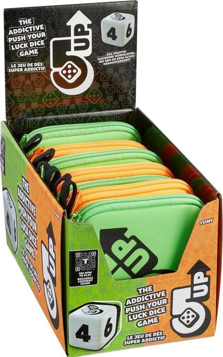 Actual product image Tomy Games 5 Up - Addictive Push Your Luck Dice Game - 2-4 Player Travel Games - Fun Family Games fo