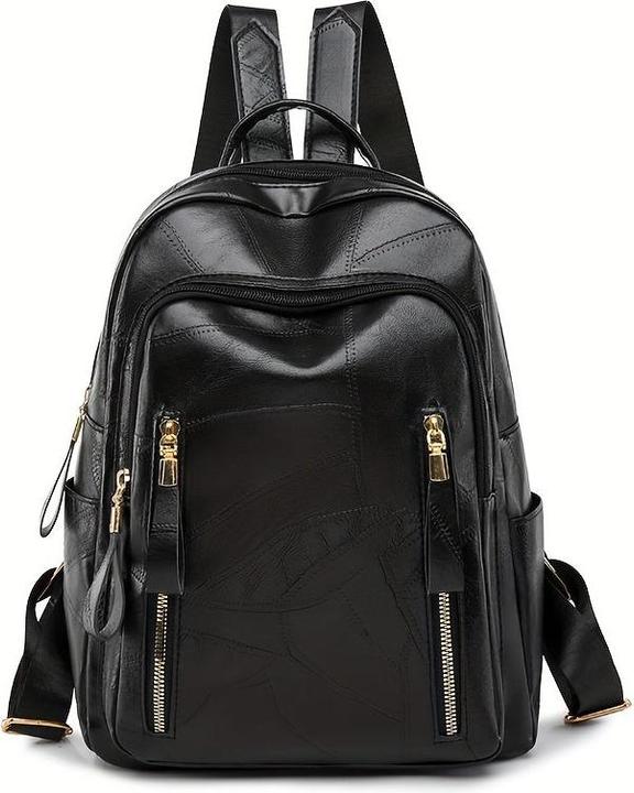 Only-Bags.Store Retro texturierte Rucksack, Mode PU Leder Daypack, lässig mehrschichtige Schultasche für Reisen