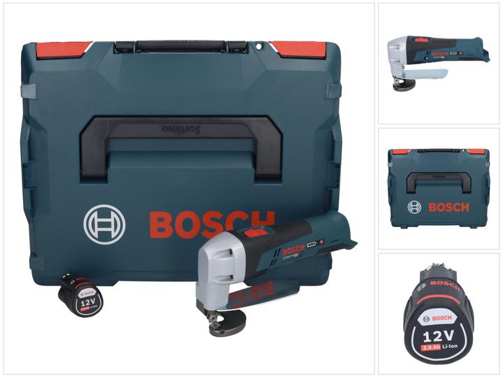 Image du produit Bosch Professional Bosch GSC 12V-13 Professional Cisaille à tôle sans fil 12 V + 1x batterie 2,0 Ah + L-Boxx - sans