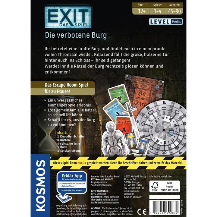 Actual product image Kosmos Exit - The Forbidden Castle (German)
