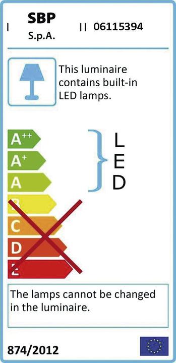 Etichetta energetica Spittler Faretto LED 15W GUELL ZERO 4000K 1484lm 1LED IP66 gr metallico Conv Direktans (1484 lm, IP66)