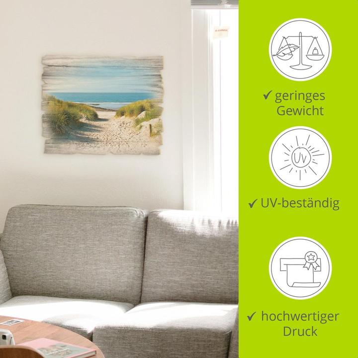 Actual product image Artland Beach with sand dunes and path to the sea T9EX (40 x 30 cm)
