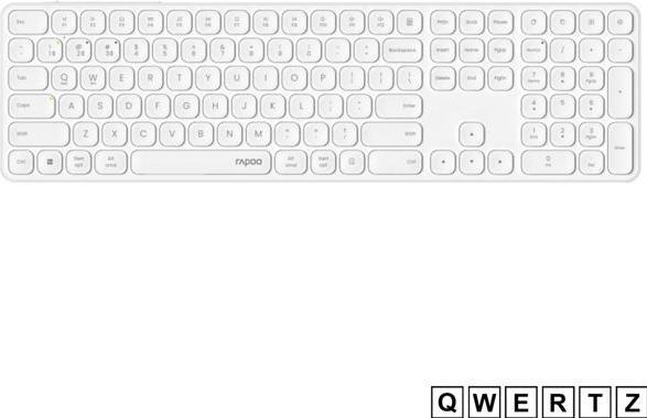 Image du produit Rapoo E9810M Weiss Kabelloses Multimodus Deskset (DE, Sans fil)