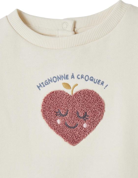 Produktbild Vertbaudet Baby Sweatshirt mit Frottee-Herz und Recycling-Polyester (92)