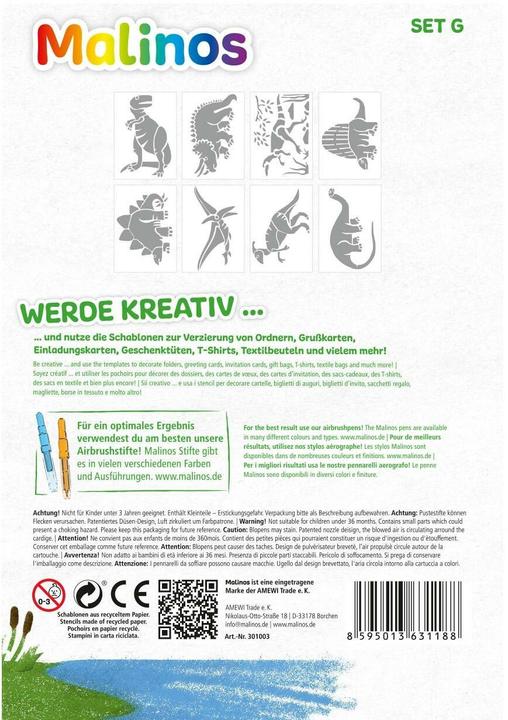 Actual product image Malinos Blopens stencils A5