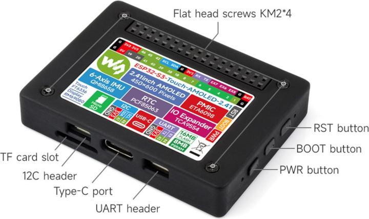 Actual product image WaveShare ESP32-S3 2.41inch Touch Display Development Board 600×450
