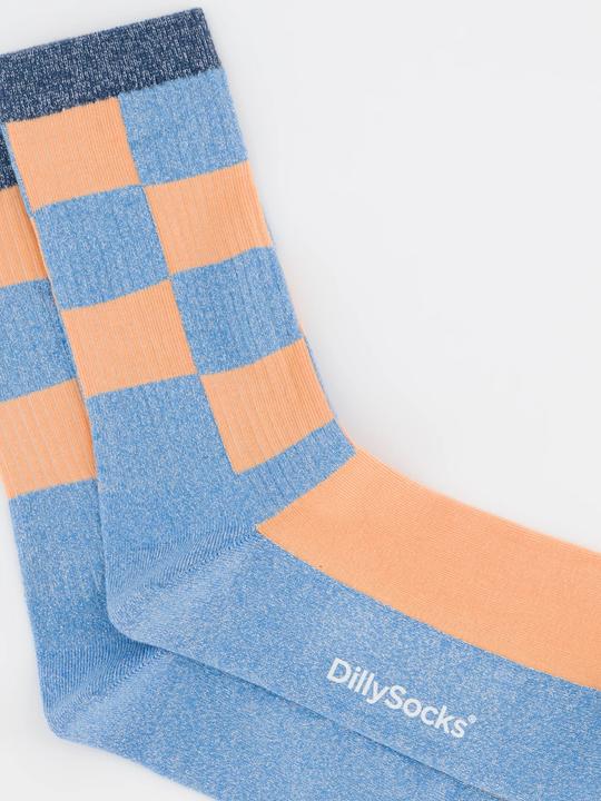 Image du produit DillySocks Chaussettes "Premium glitzy pastel chess" bleu clair (Une unité par pack, 35 - 38)