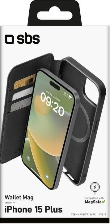 Immagine prodotto SBS Duo Mag Wallet schwarz iPhone 15 Plus (Apple iPhone 15 Plus)