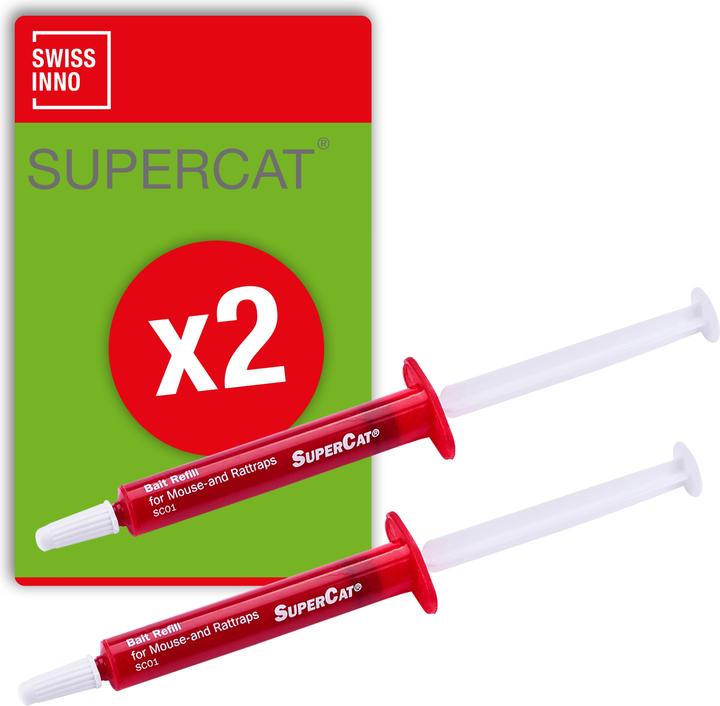 Actual product image Super Cat Ersatz-Köder Spritzen SuperCat 2er für Mause- & Rattenfallen