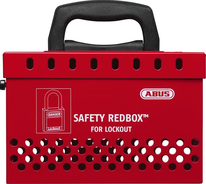 Image du produit Abus Boîte Safety Redbox B835, avec support mural, rouge.