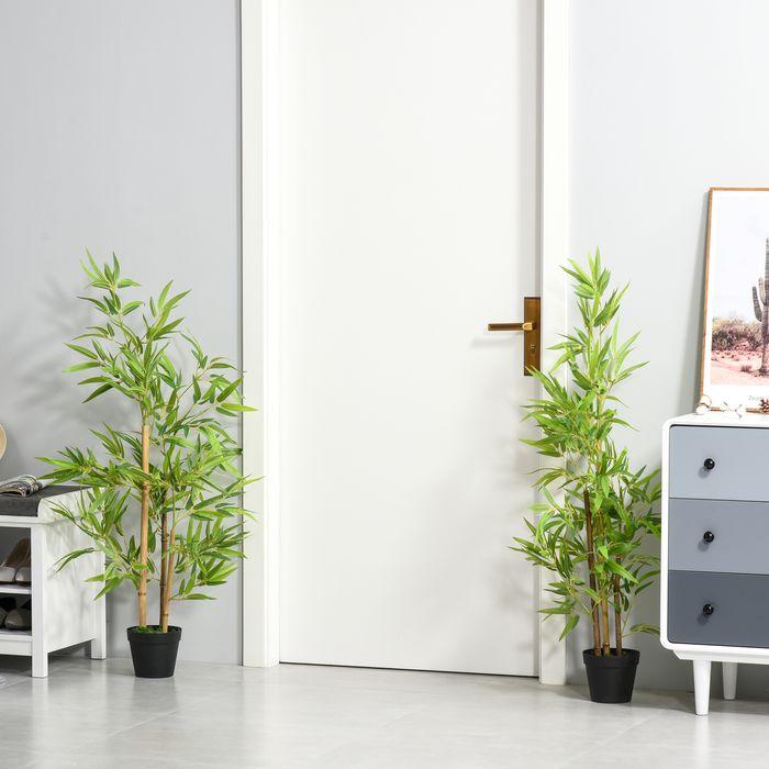 Immagine prodotto Swisshandel24 Bambù artificiale Decorazione di piante artificiali Decorazione di alberi artificiali 120 cm (120 cm)