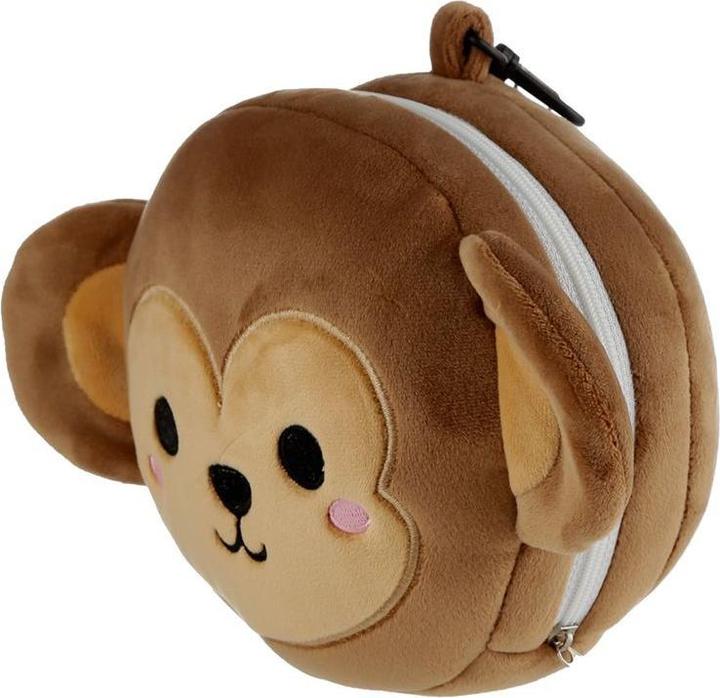 Immagine prodotto Puckator Cuscino da viaggio rotondo e maschera per gli occhi in peluche della scimmia Relaxeazzz