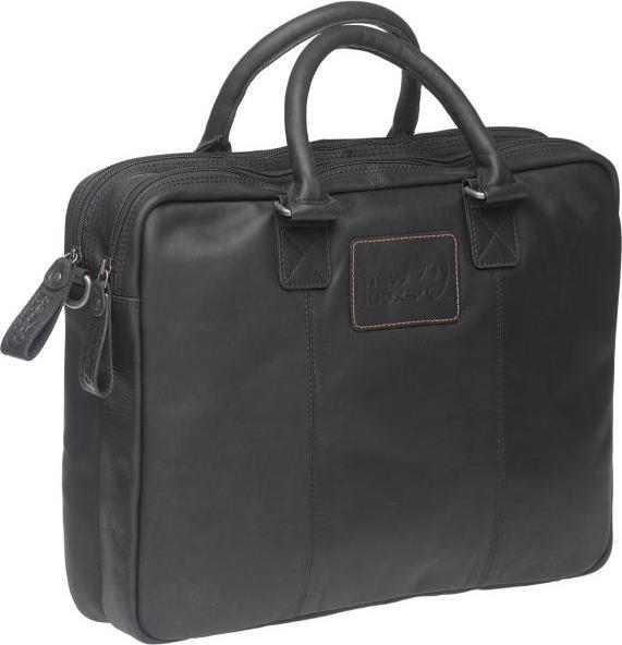 Produktbild New Looxs RADTASCHE SANTOS LEDER BLACK 13.5L LEDER 40X31X11CM (13.50 l)