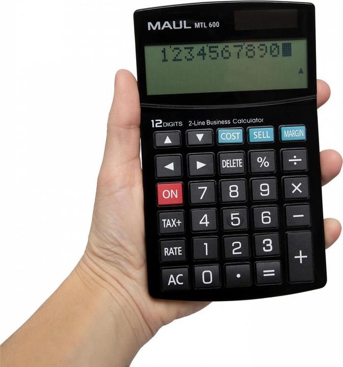 Produktbild Maul Taschenrechner MTL600 Schwarz (Batterien)