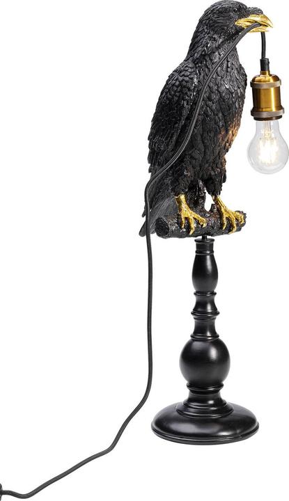 Produktbild Kare Design Tischleuchte Animal Sitting Crow Matt Schwarz (E27)