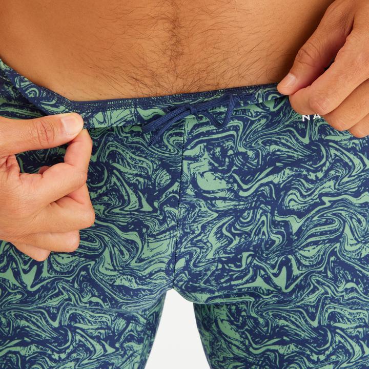 Actual product image Nabaiji Badehose Midjammer Herren - 100 Yoko Wave blau/khaki (XL)