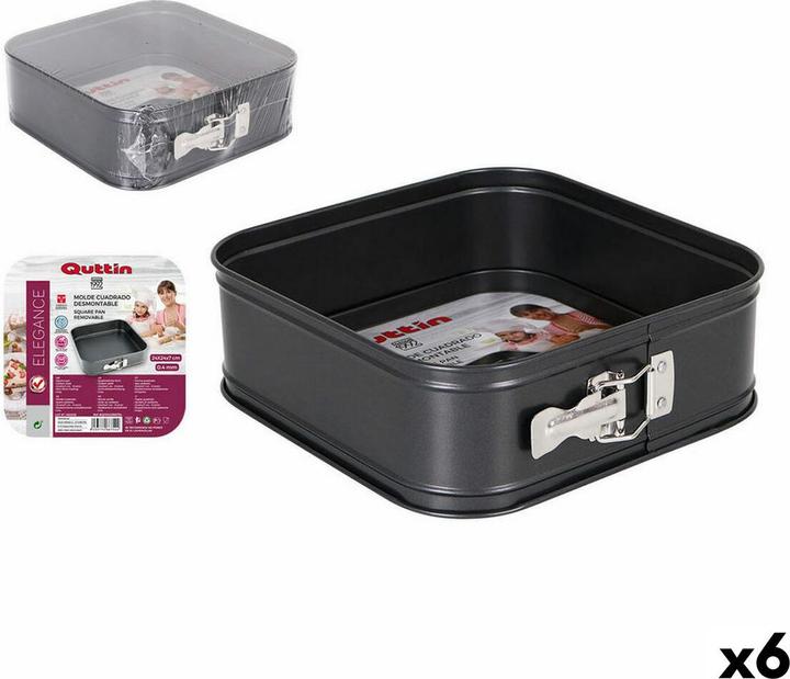 Produktbild Quttin Kuchenspringform Kohlenstoffstahl Schwarz 24 x 24 x 8 cm (6 Stück)