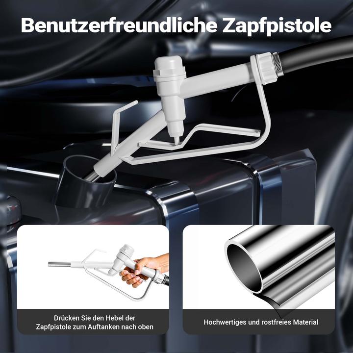 Produktbild Wiltec 60l mobile Tankanlage 12V Pumpe Kraftstoffbehälter Diesel Benzin Kanister