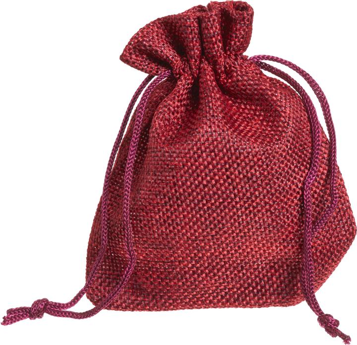 Produktbild VBS Jutebeutel "9,7 x 12 cm", Rot, 25 Stück (Geschenkbox, 25 x)