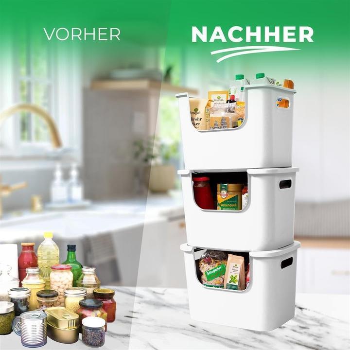 Produktbild Novaliv 2x Aufbewahrungsbox Bad Organizer Kleiderschrank Schubladen Ordnungssystem Weiss Wohnmobil Sc