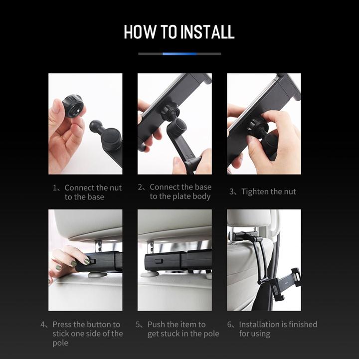 Produktbild Rock Autohalterung für Handy & Tablett für Kopfstütze, Grösse 12,5 - 19 cm