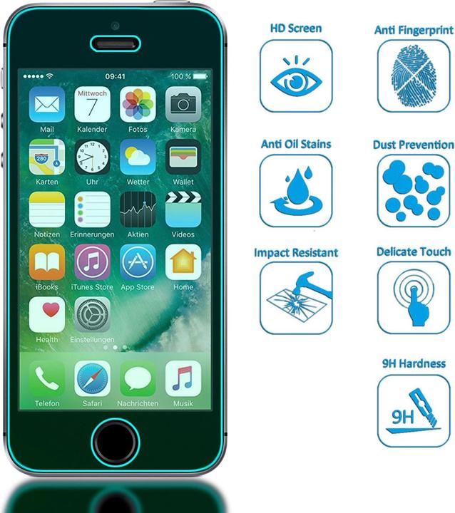 Produktbild Nalia Schutzglas (1 Stück, Apple iPhone SE)