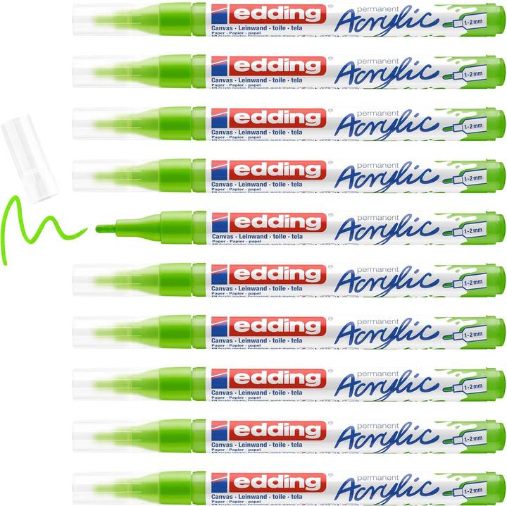 Image du produit Edding Marqueur acrylique 5300 Fine (Jaune-vert, 2 mm, 1 x)