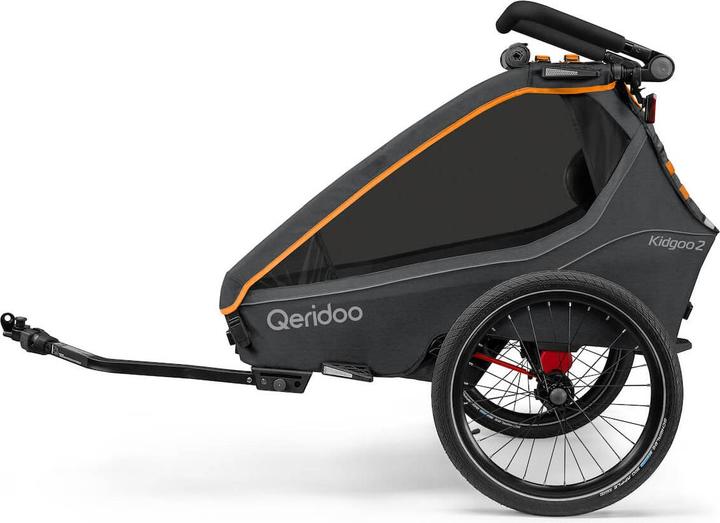Actual product image Qeridoo Kidgoo 2 FIDLOCK Edition child bike trailer orange