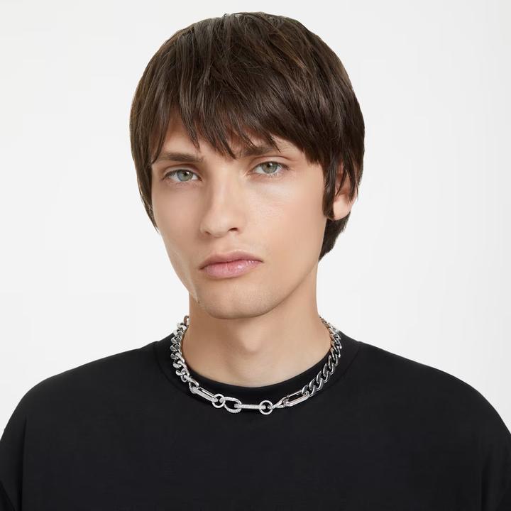 Actual product image Swarovski Dextera Necklace Statement Mixed Links White S (Swarovski Metal, 42 cm)