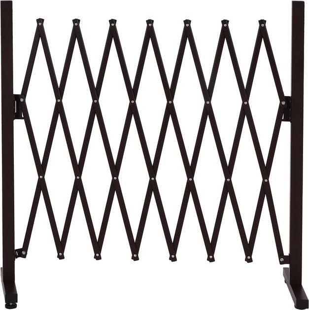 Immagine prodotto Mendler Griglia divisoria in alluminio HWC-K56, estensibile e girevole in acciaio 103x31-200x31cm, marrone